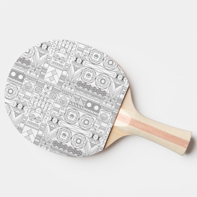 Art Decor Symmetry Lines Ping Pong Paddle (Side)