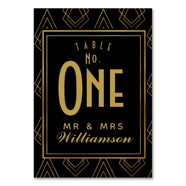 Art décoTable moderne Numéro de table mariage (Par défaut)