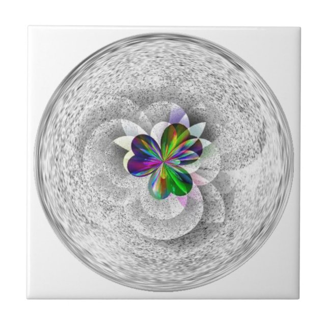 Art Design 3 leaf heart Tile (Front)