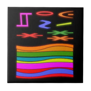 Art design patterned with a black backdrop tile