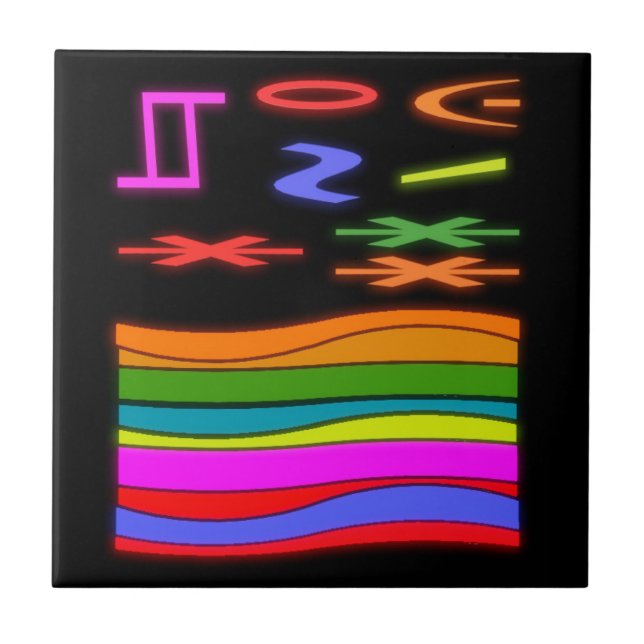 Art design patterned with a black backdrop tile (Front)