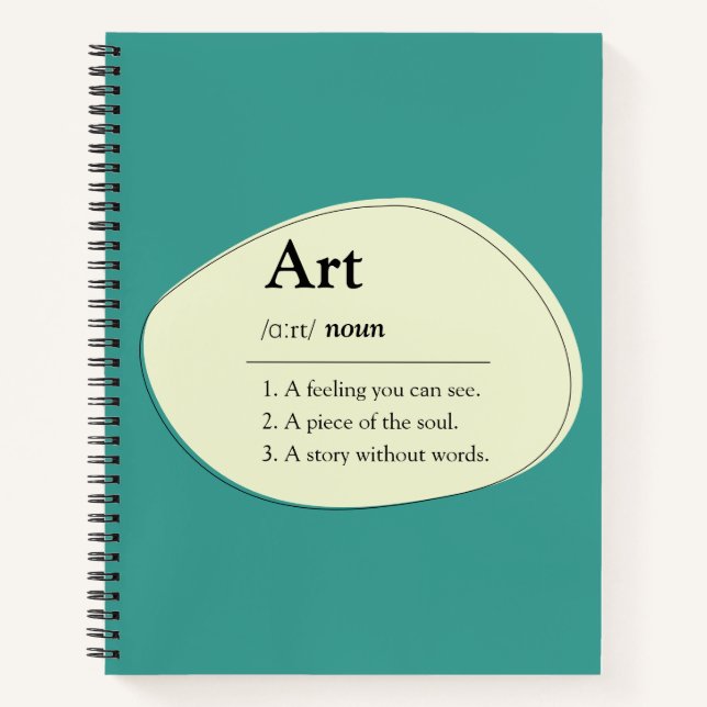 Art Dictionary Style Sketchbook Notebook (Front)