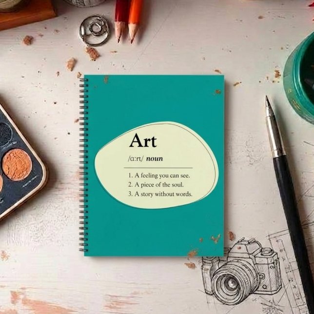 Art Dictionary Style Sketchbook Notebook (Fully customizable spiral notebook sketchbook for art lovers)