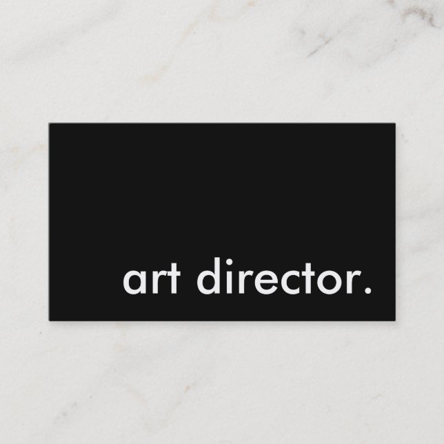 art director. (colour customizable) business card (Front)