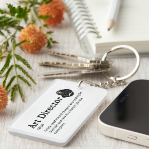 Art Director Definition - Funny Film Crew Keychain