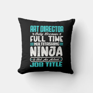 Art Director Job Title Profession Funny Creative Throw Pillow