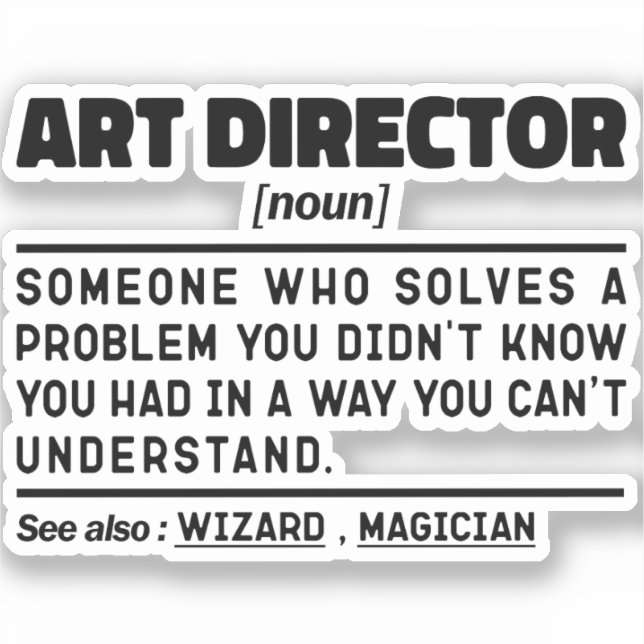 Art Director Noun Definition Supervisor Funny Dad (Front)