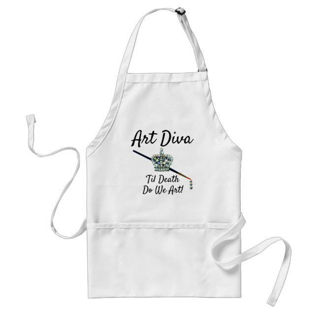 “ART Diva - ‘Til Death Do We Art” - Adult Apron (Front)