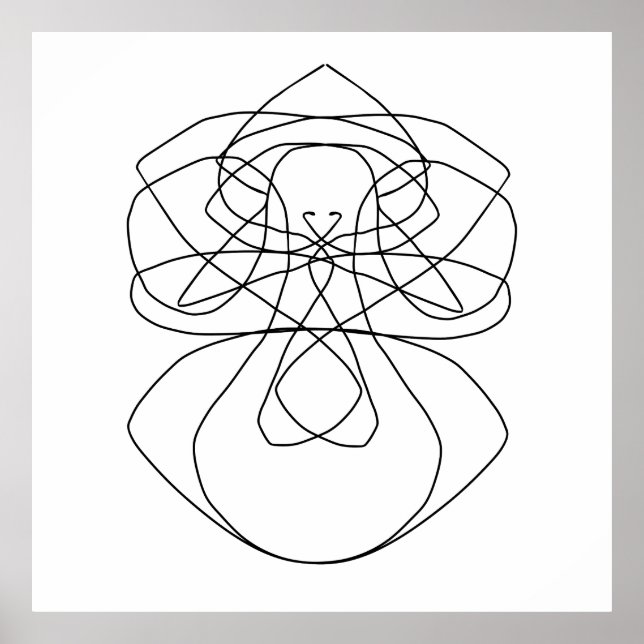 Art drawing of abstract lines poster (Front)