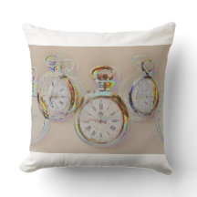 ART DU BUG d'horloges anciennes sur coussin
