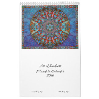 Art du calendrier 2016 de mandala de gentillesse