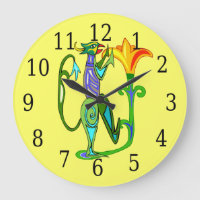 Art Égyptien À Horloge Ronde Fleur Lotus