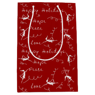Art Fairies Happy Holidays Medium Gift Bag