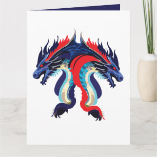 Art fantastique de dragon Carte de vœux dragon