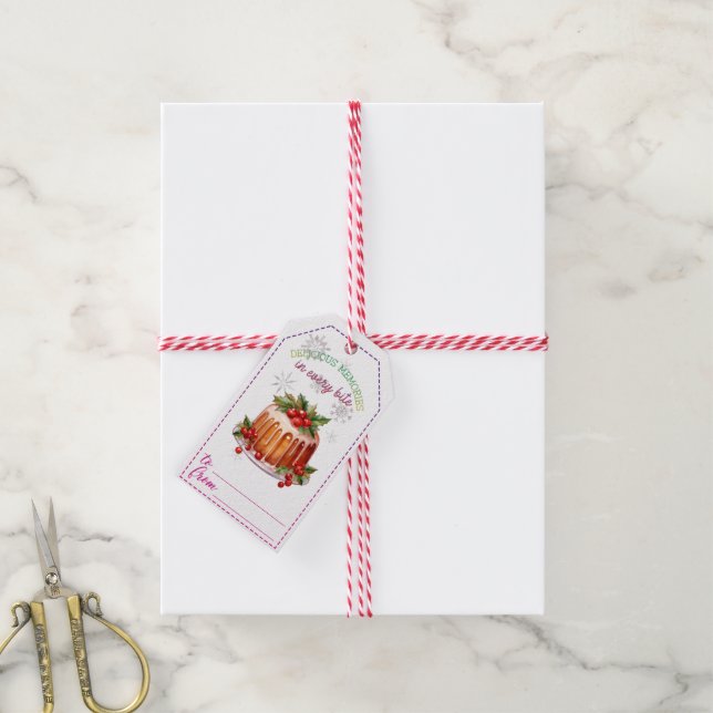 Art festif étiquettes cadeaux de Noël (Avec de la ficelle)