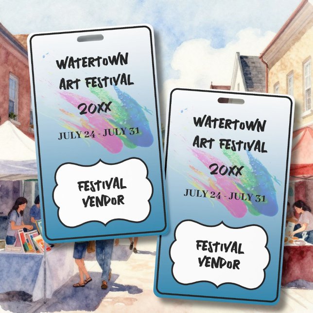ART FESTIVAL Custom Stylish Personalized Colourful Badge (Creator Uploaded)