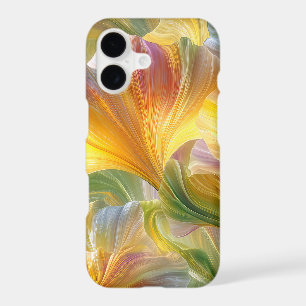 Art floral abstrait avec des pétales jaunes