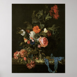 Art Floral avec affiche Rose