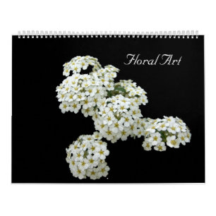 Art floral calendrier de 12 mois
