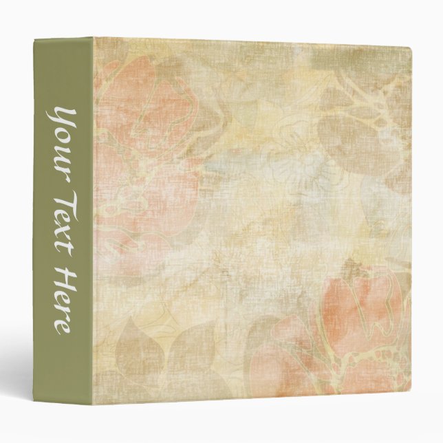 art floral grunge background pattern binder (Front/Spine)
