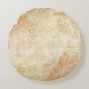 art floral grunge background pattern round pillow