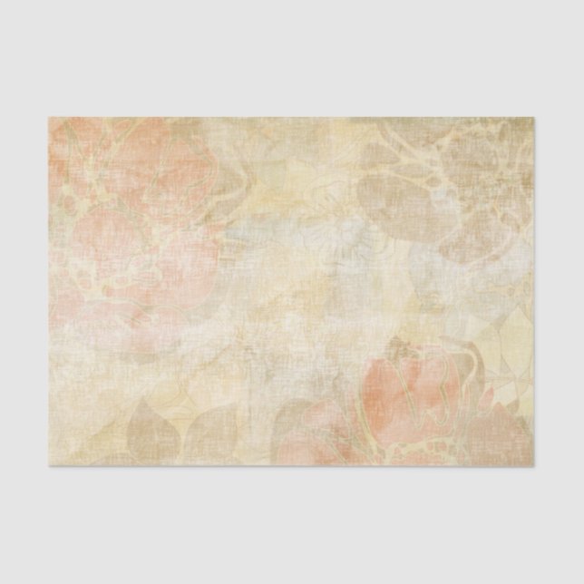 art floral grunge background pattern tissue paper (Front)