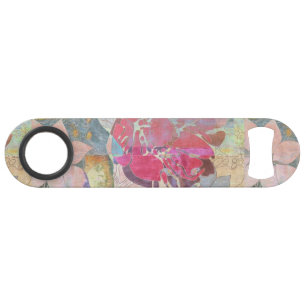 Art floral grunge pattern speed bottle opener