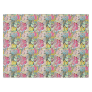Art floral grunge pattern tablecloth