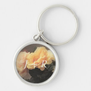 art floral vintage background in pastel colours keychain