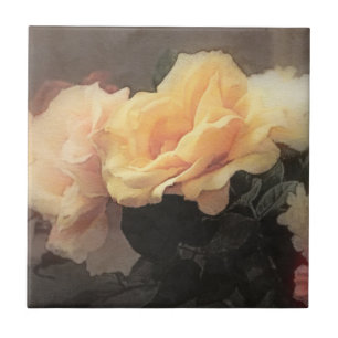 art floral vintage background in pastel colours tile