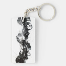 Art fluide abstrait noir et blanc Lumière et Obscu
