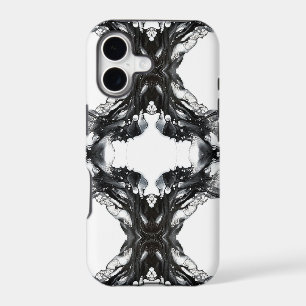 Art fluide abstrait noir et blanc Lumière et Obscu