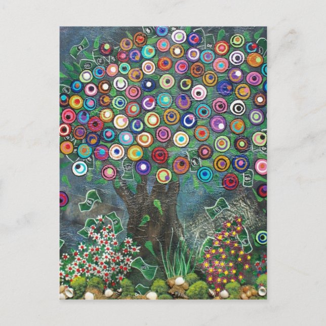 ART FOLK My Favori Tree BY LORI EVERETT carte post (Devant)