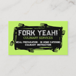 art forks dining culinary catering business car... card