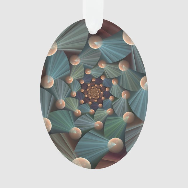 Art Fractal Abstrait Avec Profondeur Bleu Brown Ar (devant)