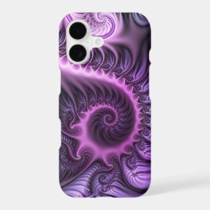 Art fractal abstrait vibrant rose violet en spiral