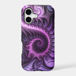 Art fractal abstrait vibrant rose violet en spiral