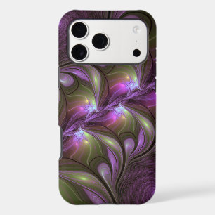 Art fractal abstrait violet pourpre kaki coloré
