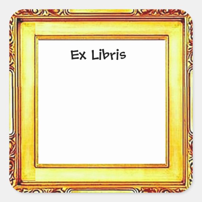 Art Frame, Ex Libris, Book Plate Square Sticker (Front)