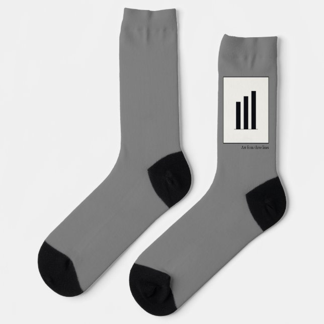 Art from three lines - ascending socks (Left)