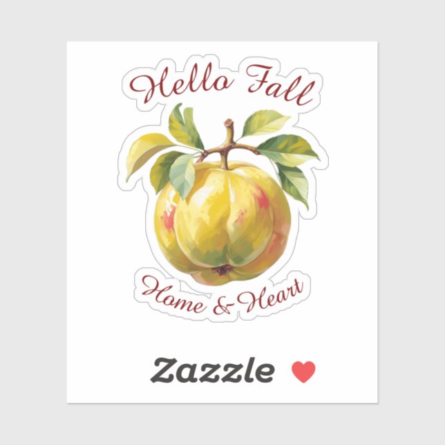 Art fruitier de récolte d'automne avec Sticker tex (Feuille)