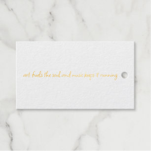 Art Fuels The Soul Foil Gift Tag