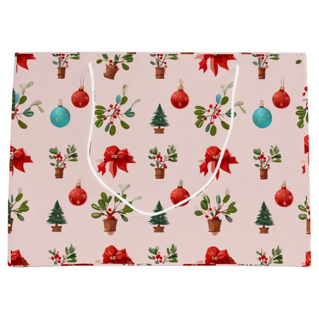 Art full of Christmas atmosphere Large Gift Bag (Front)