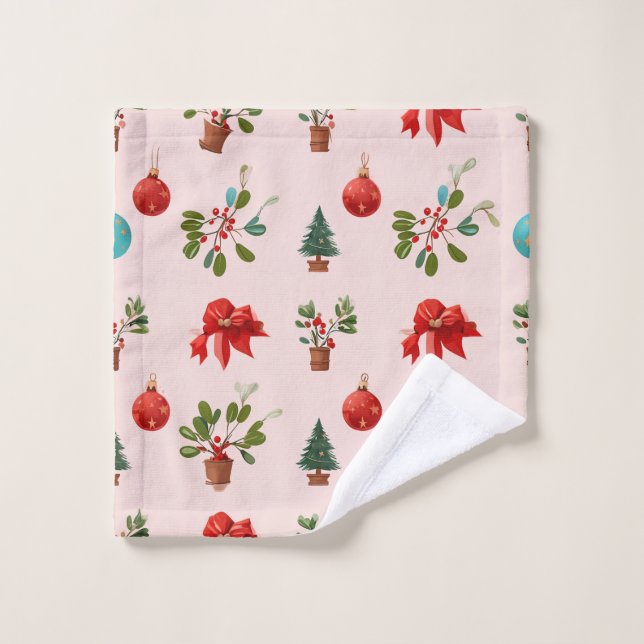 Art full of Christmas atmosphere Wash Cloth (Wash Cloth)