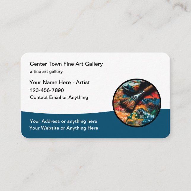 Art Gallery Carte de visite moderne Design Modèle (Devant)