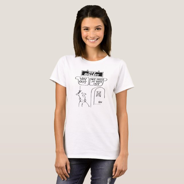 Art Gallery Cartoon T-Shirt (Front Full)