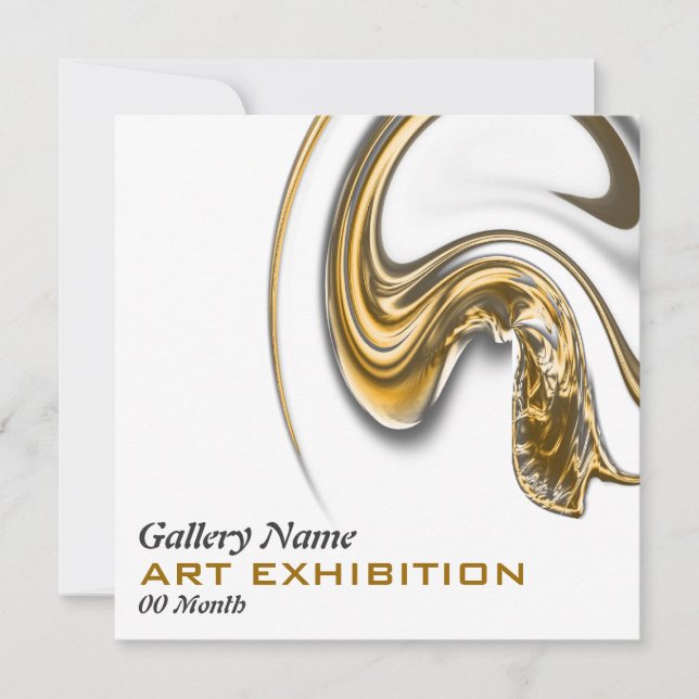Art gallery exhibition opening CUSTOMIZE Invitation (Front)