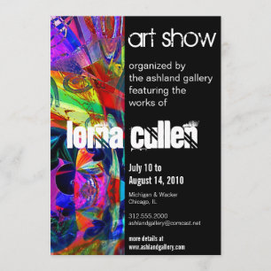 art gallery invitation - candies