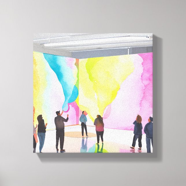 Art Gallery | Modern Contemporary Watercolor Canvas Print (Front)