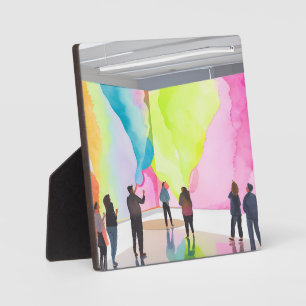 Art Gallery   Modern Contemporary Watercolor Plaque
